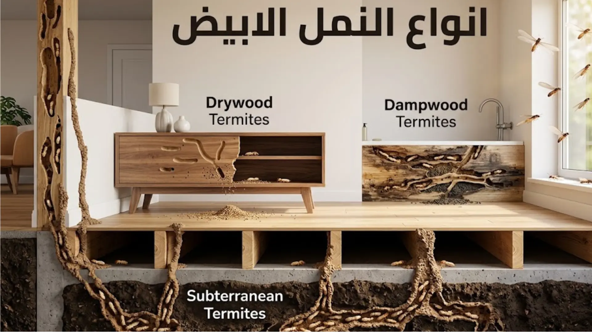 انواع النمل الابيض